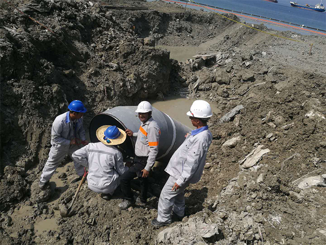 菲（fēi）律賓海上排水管線工程進展（zhǎn）順利