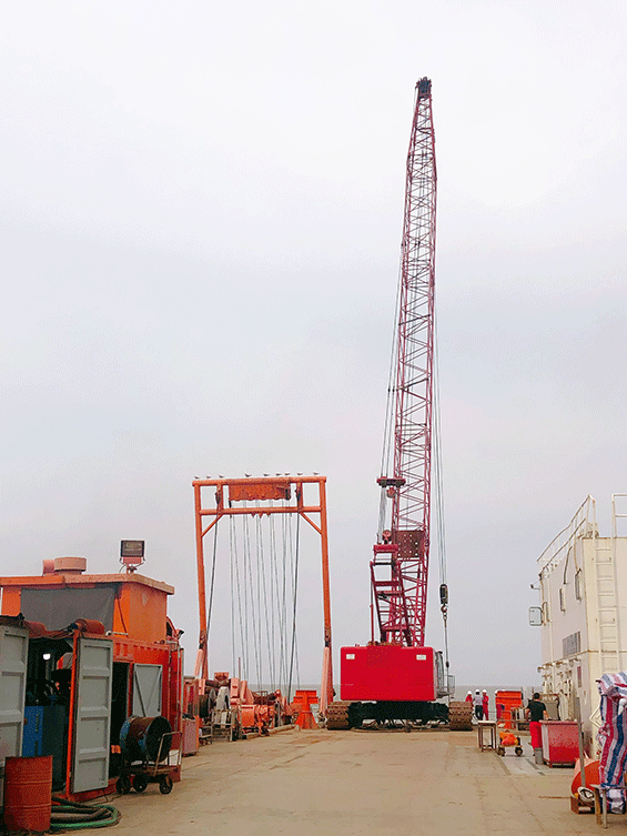 我司總經（jīng）理視察（chá）及慰問月東油田海底電纜裸（luǒ）露治理項目施工現場