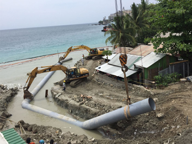 菲律（lǜ）賓海上取排水（shuǐ）管線項目（2017-2018年--江蘇電建）