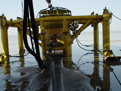 遼河（hé）海（hǎi）底管道後挖溝項目（2005年--中石油）