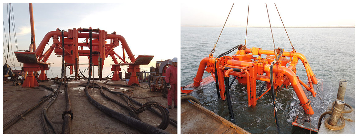 曹妃甸工業區入海排汙口工程項目正在進行中