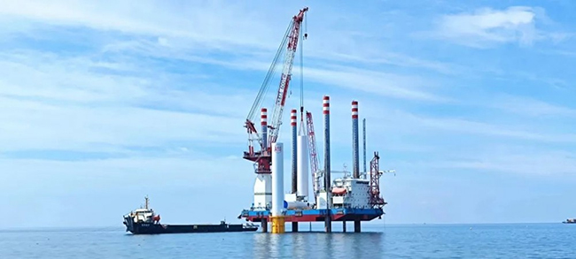 全國首個海上風電與海洋牧場融合發展研究試驗項目首批機（jī）組並網發電