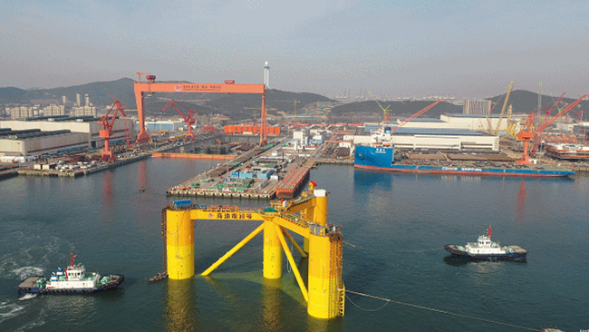 全球首座“雙百”海上風（fēng）電平台管（guǎn）樁鋼全（quán）部（bù）湘鋼造