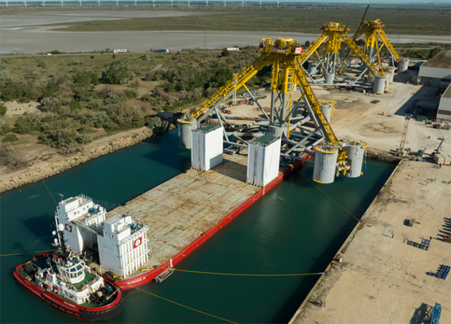 圖說丨全球首個張力腿漂浮式海上風（fēng）電基礎下水