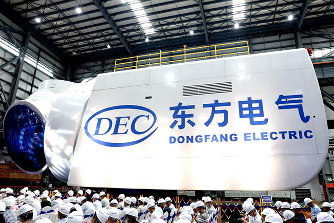 全球最大18兆瓦（wǎ）直驅海上風電機組下線