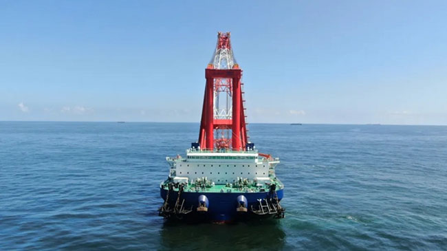 中交三航投建！5000噸海上風電（diàn）船試航成功