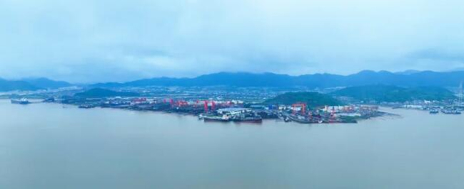 中船科（kē）技象山大型海上風電裝備產業園（yuán）配套碼頭建成