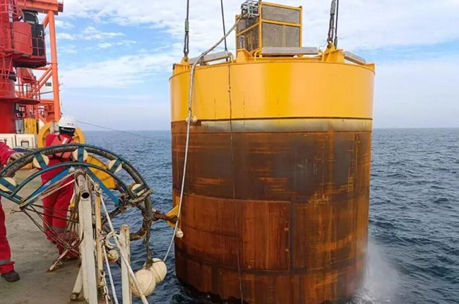 陽（yáng）江漂浮式海上風電（diàn）項目完成全部吸力錨沉貫施工