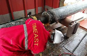 我公司負責施工（gōng）的原渤西油氣處理廠登陸管道與高沙（shā）嶺港區10萬噸級航道一期工程及（jí）防波堤一期工程交叉影響區（qū）域部分海底管道回收工程項目進展順利