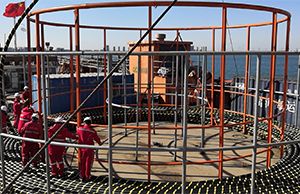 祝賀唐山樂亭菩提島海上風（fēng）電場300兆瓦示範工程35KV海底光電複合電纜敷埋（mái）設項目順利開工