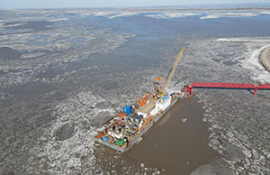 冀東南堡1-29儲氣庫先導試驗地麵（miàn）工程注采集（jí）輸管道項目鋪管船施工項目順利完工